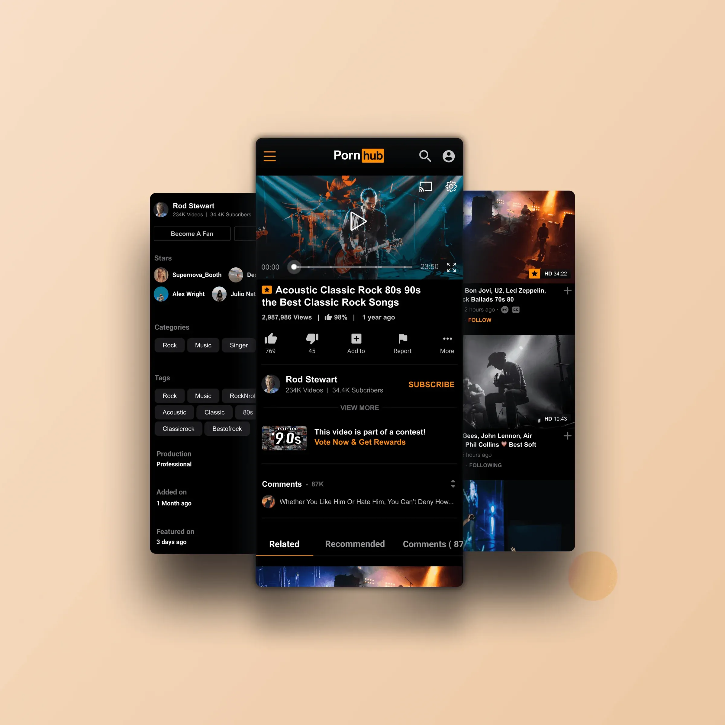 Pornhub mobile and brand